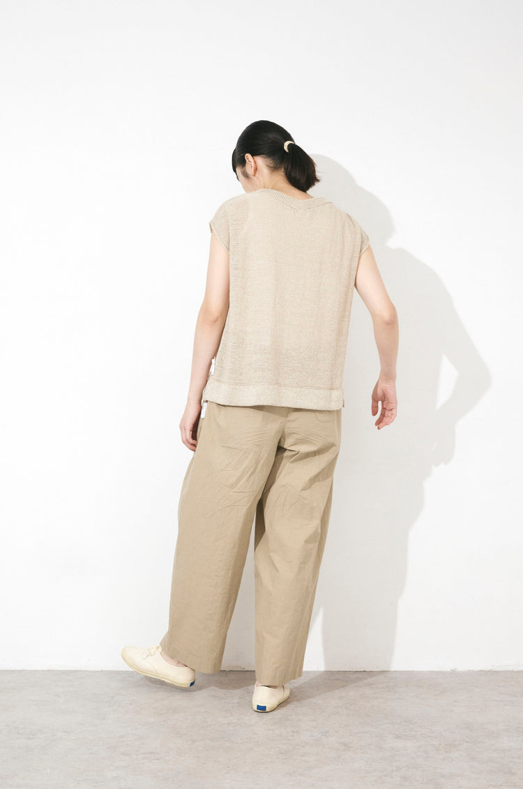 和紙裏編みベスト (VKCD-6818B)